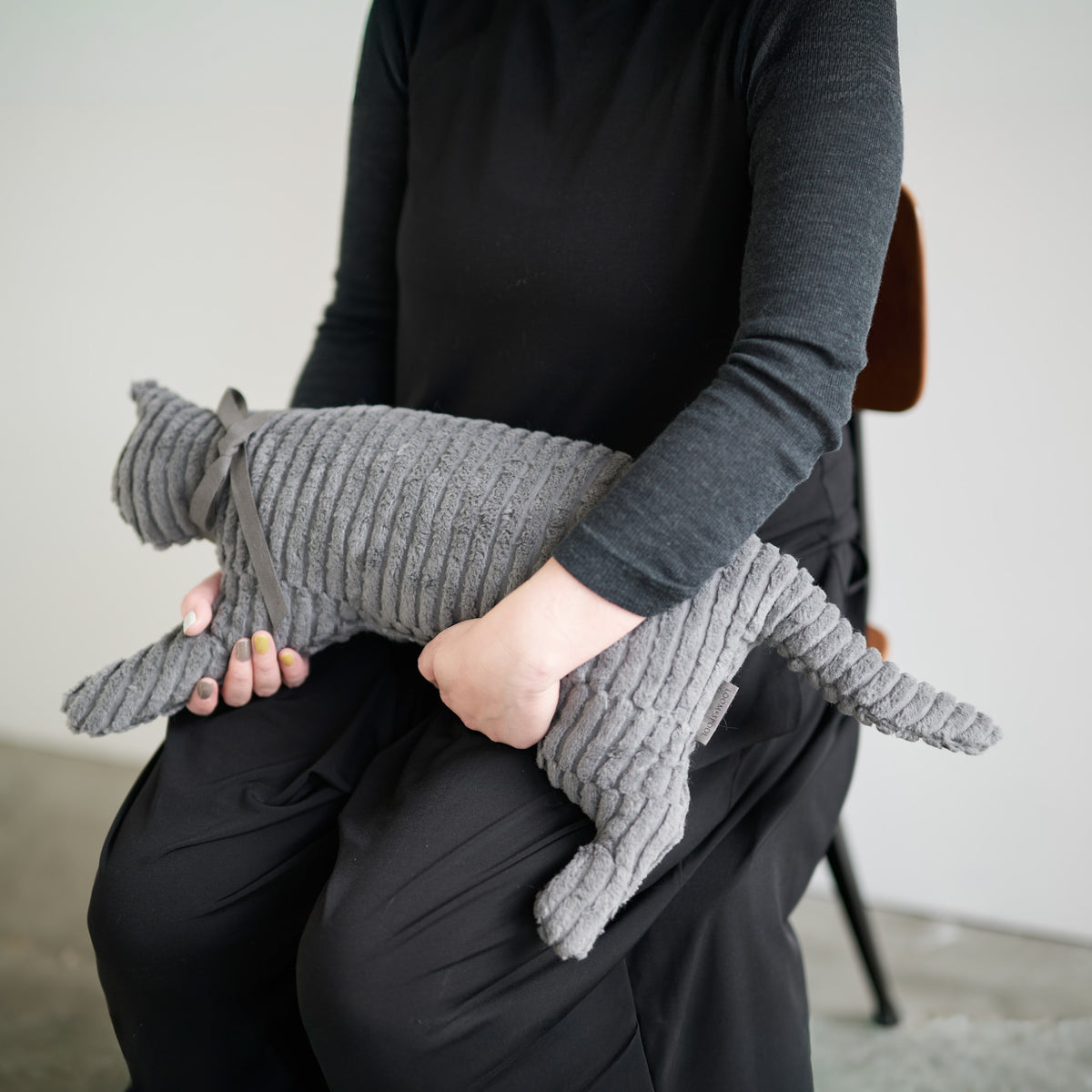 GRAU COTTON CAT Body Pillow